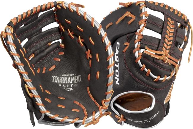 Close-up of a premium leather baseball glove showcasing intricate stitching and design, representing superior craftsmanship and durability.