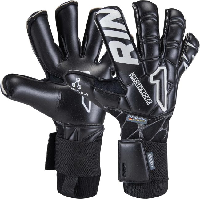 Elite Grip Goalkeeper Gloves featuring advanced finger protection and superior grip for professional soccer goalies.