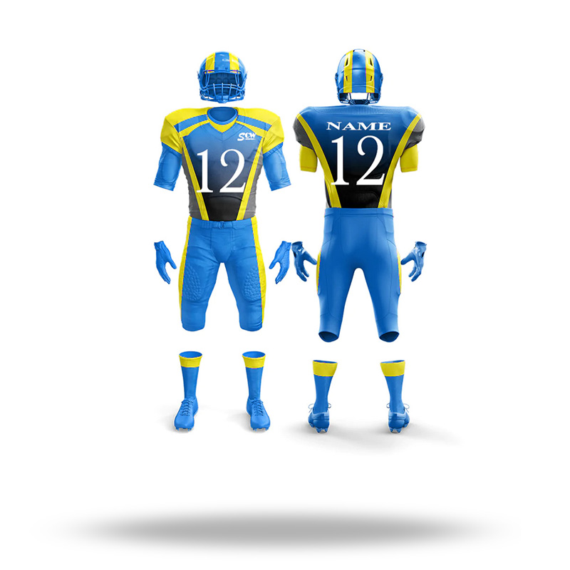 Premium American football uniform featuring anti-odor technology for enhanced comfort