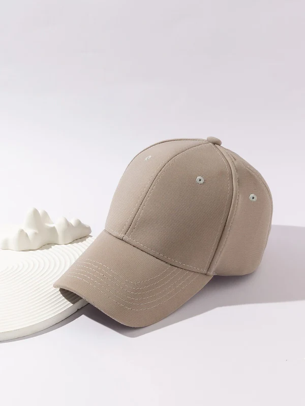 Unisex adjustable 100% cotton baseball cap in navy blue with a pre-curved visor.