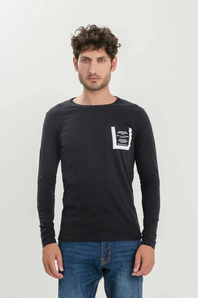 Men's modern style T-shirt with abstract artistic graphic print