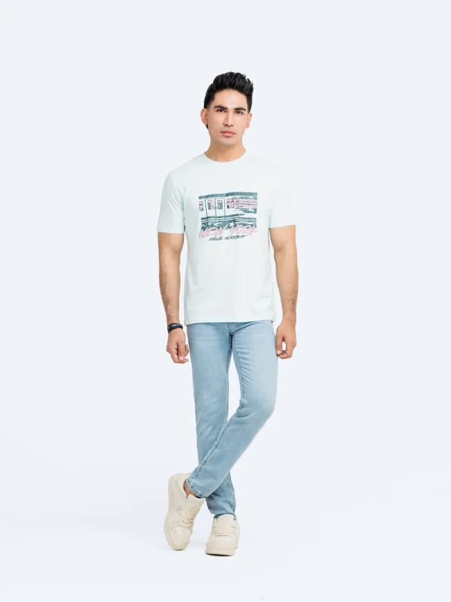 Men's premium graphic t-shirt in high-quality cotton featuring a stylish design.