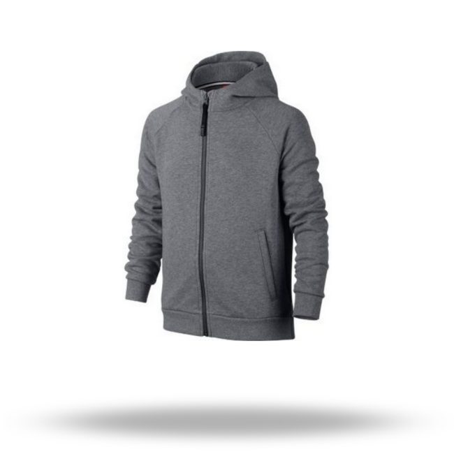 Man jogging wearing an athletic fit men's hoodie, highlighting moisture-wicking material suitable for active lifestyles.