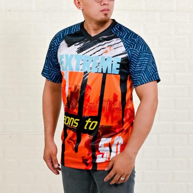 Men's fashion sublimation T-shirt with trendy patterns and all-over print design