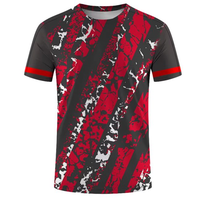 Men's athletic sublimation tee featuring breathable performance and custom designs
