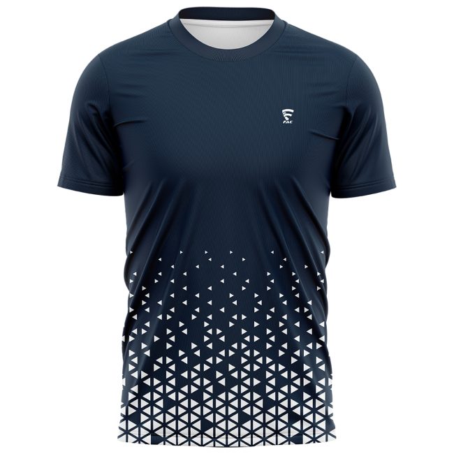 Men's sublimation sports tee featuring lightweight fabric and durable color printing