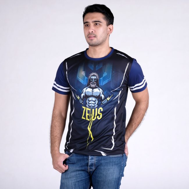 Men's custom sublimation T-shirt with personalized designs and quick-dry material