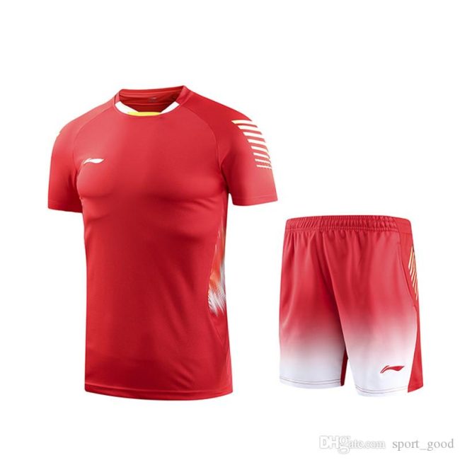 Unisex tennis uniform set made from lightweight material for a professional look