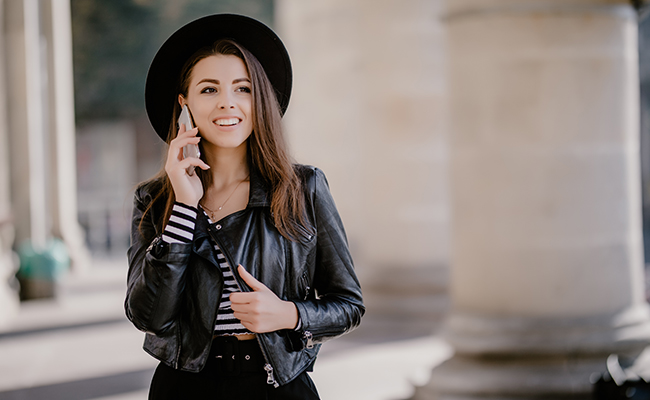 Women's Classic Black Leather Biker Jacket – Genuine Lambskin, Asymmetrical Zip