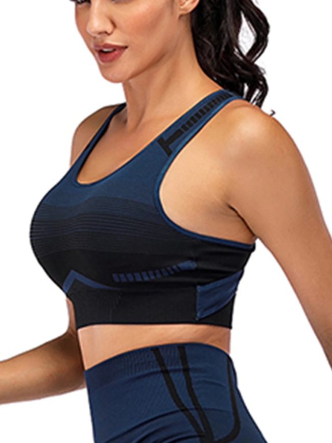 Low-impact women's yoga bra providing soft support for gentle workouts