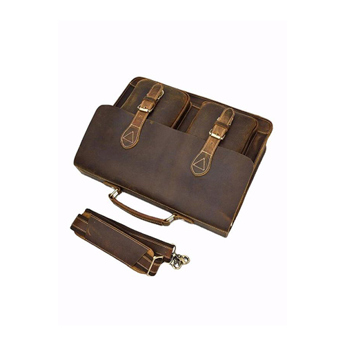 Women's Crossbody Leather Bag – Adjustable Strap, Secure Zipper Closure