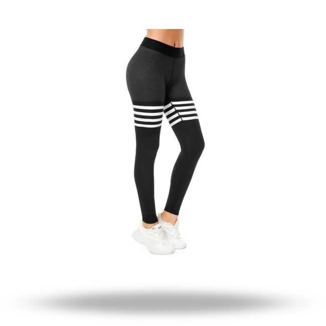 Women's high-waisted yoga leggings with tummy control and stretch fabric