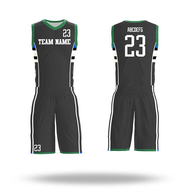 Youth basketball uniform made from durable material with a comfortable design