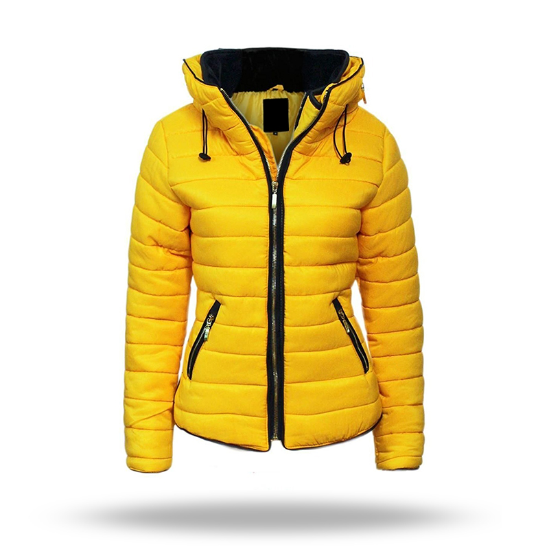 Women's Metallic Shine Puffer Jacket – Trendy, Quilted, Winter Fashion Statement