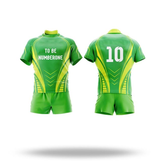 Eco-friendly rugby uniform crafted from sustainable materials with a modern look