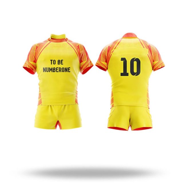 Women's rugby uniform with moisture-wicking fabric and tailored fit