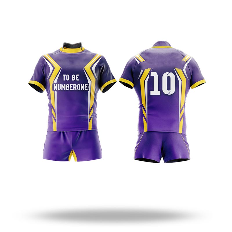Men's professional rugby uniform with durable fabric and athletic fit