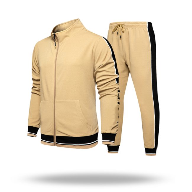 Men's casual tracksuit made from a soft cotton blend, includes hoodie and sweatpants
