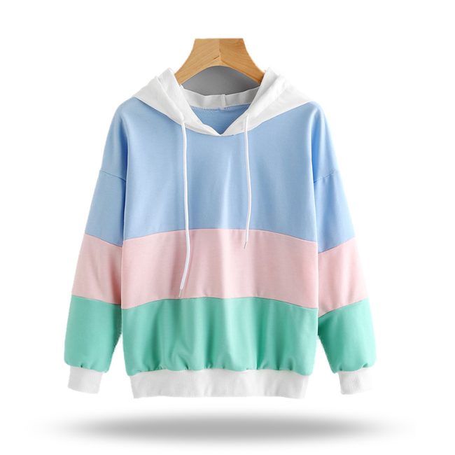 Women's fleece-lined hoodie providing warmth and coziness for winter