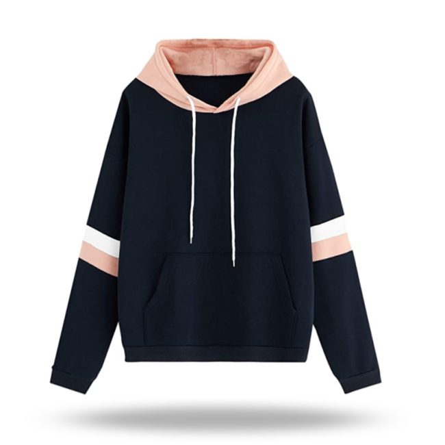 Women's athletic hoodie with moisture-wicking fabric for performance