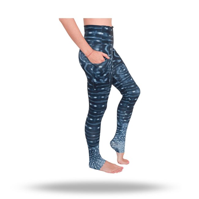 Women's capri leggings made of breathable fabric, reaching mid-calf length