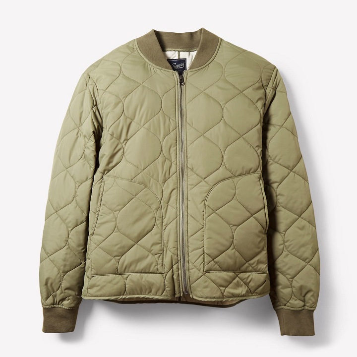 Men's Quilted Bomber Jacket Insulated, Winter Wear