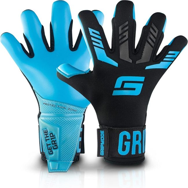 Adult Goalie Gloves – 4mm Latex Palm, Finger Save Technology, Shock Absorption